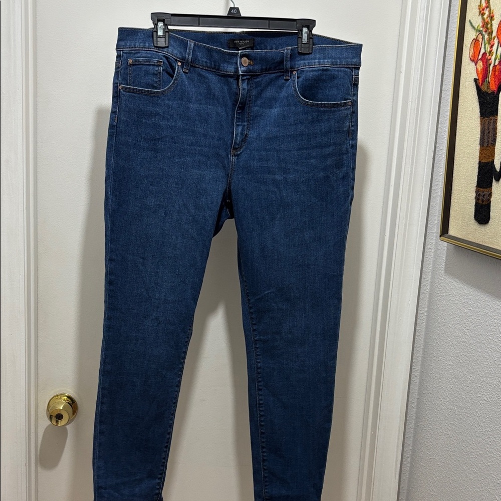 Ann Taylor Dark Blue Skinny Jeans